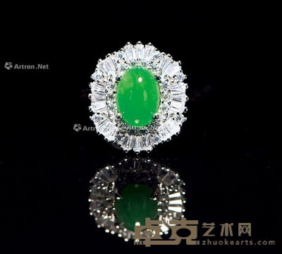 天然A货翡翠戒指 --