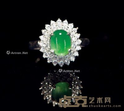 天然A货翡翠戒指 --
