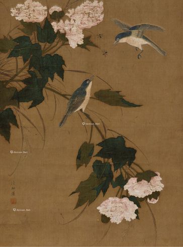 陆师道 花鸟戏语