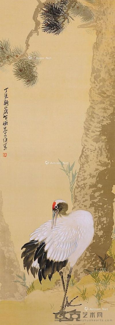 朱文侯 鹤 112×40cm