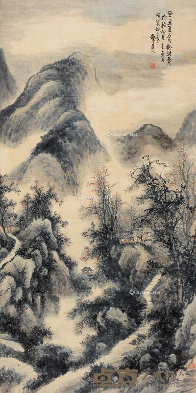 李兰 江南烟云 136×67cm