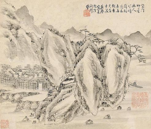吴历 泛舟图