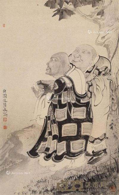 巨建伟 罗汉图 49×30cm