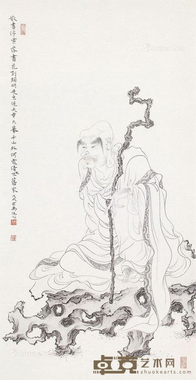 李宏禹 罗汉 68×35cm