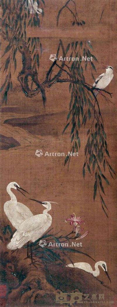 李迪 花鸟 79×30cm
