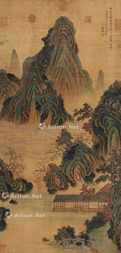 文徵明 山水 90×43cm