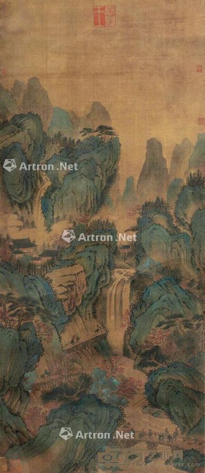赵伯驹 青绿山水 123×53cm