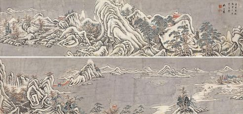 盛茂烨 雪景长卷