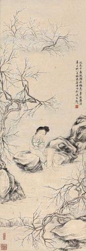 姜埙 仕女图