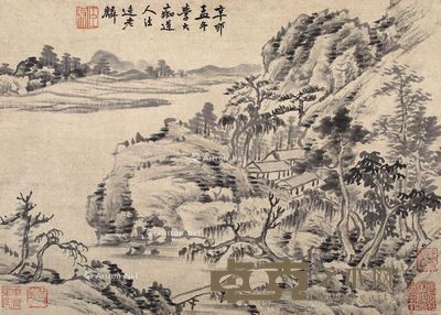 邹之麟 山居图 22×31cm