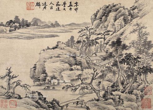 邹之麟 山居图