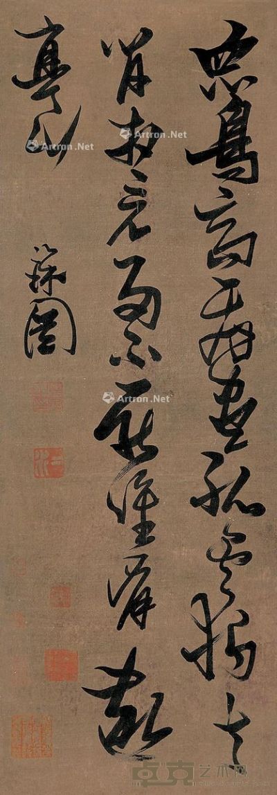 张瑞图 行书 102×36cm