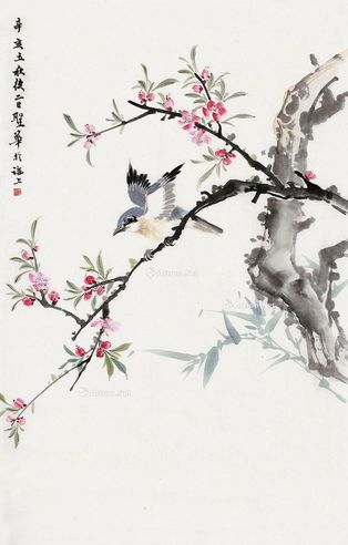 江圣华 红花小鸟