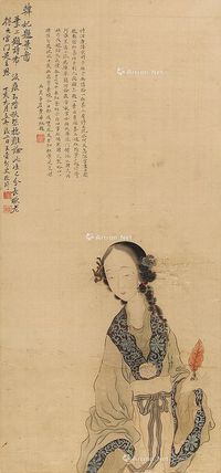 改琦 红叶仕女