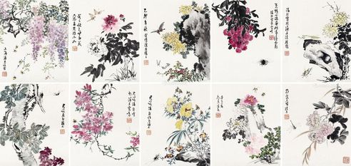 潘然 花鸟草虫册