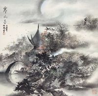 胡振郎 寒山寺图