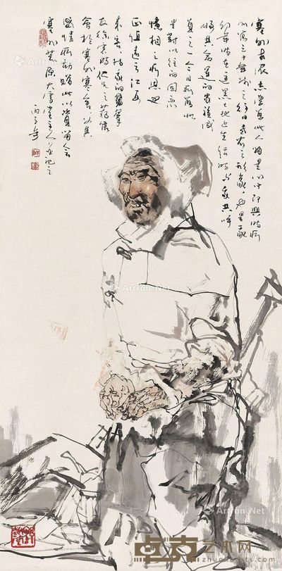 于志学 塞外老农 137×67cm