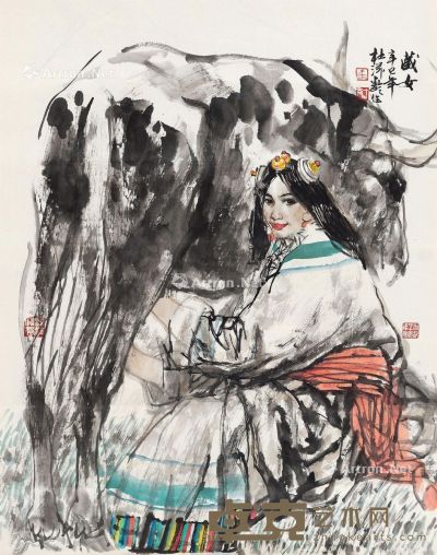 杜滋龄 藏女 97×66.5cm