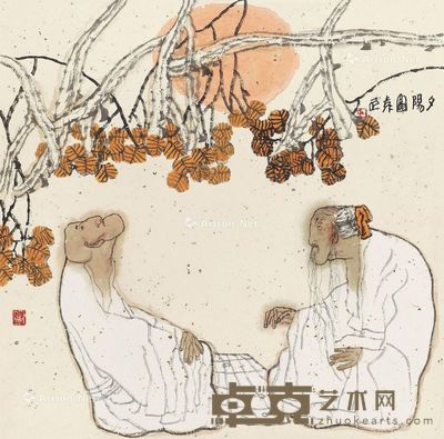 袁武 夕阳照 65.5×66cm