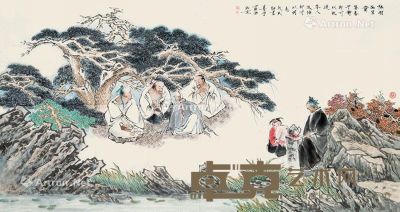 姜宁 陆羽品茶图 97×179cm