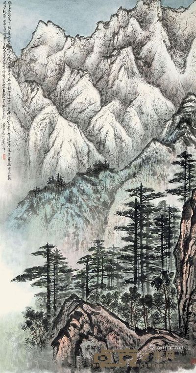 黄纯尧 劈山造渠 178×94cm