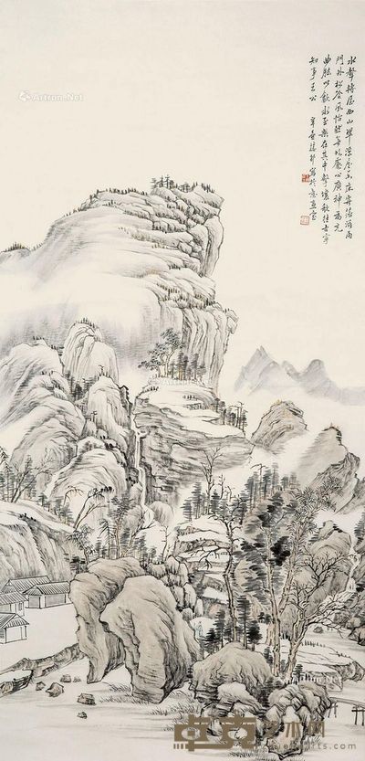 楼辛壶 诗意图 135×65cm