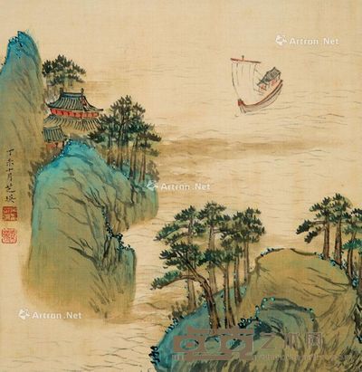 吴芝瑛 扬帆图 26×25cm