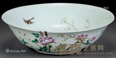 清 粉彩花卉盘 直径20cm