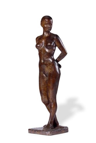 1957年作 背手裸女 铜雕 雕塑