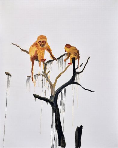 2006年作 大小猴 油彩 画布