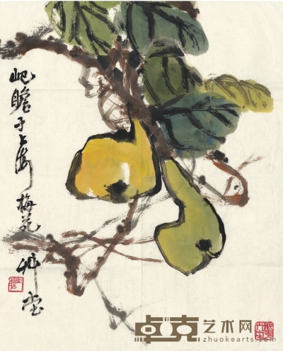 朱屺瞻 葫芦图 53×43cm