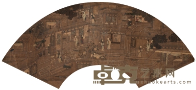 佚名 华庭人物图 47×15cm