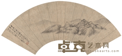 戴熙 西山图 50.5×16.5cm