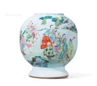 清十八世纪 粉彩群仙祝寿图大罐