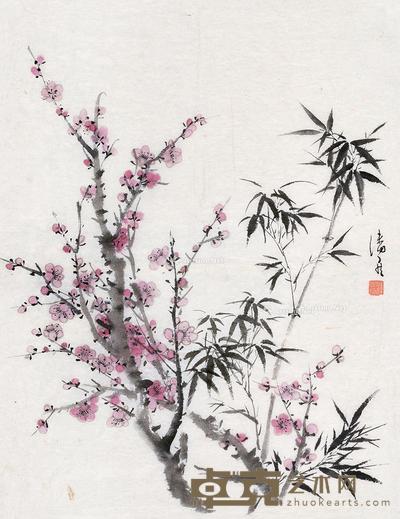 潘然 梅竹双清 58×45cm