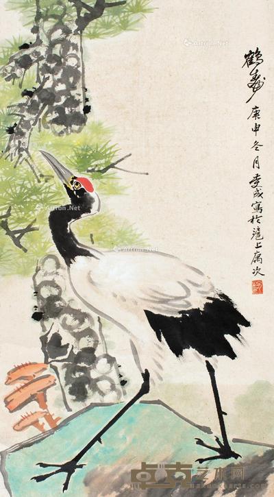 邱受成 设色纸本 87.5×48cm