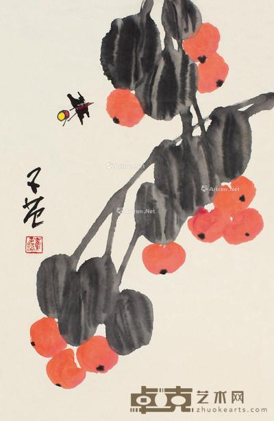 崔子范 设色纸本 69×44.5cm