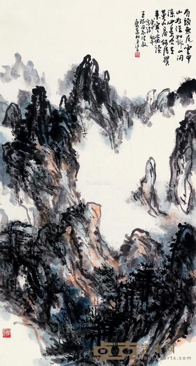 王康乐 黄山云瀑 72×42cm