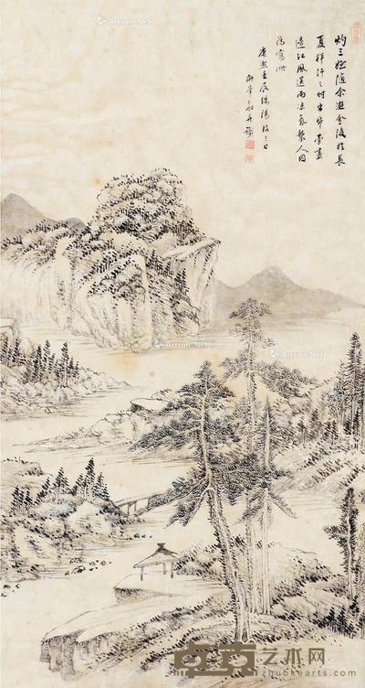 沈宗敬 山溪图 98×51.5cm