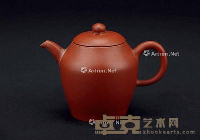 清晚期 朱泥 精工瓮形壶 宽10cm;高6.5cm