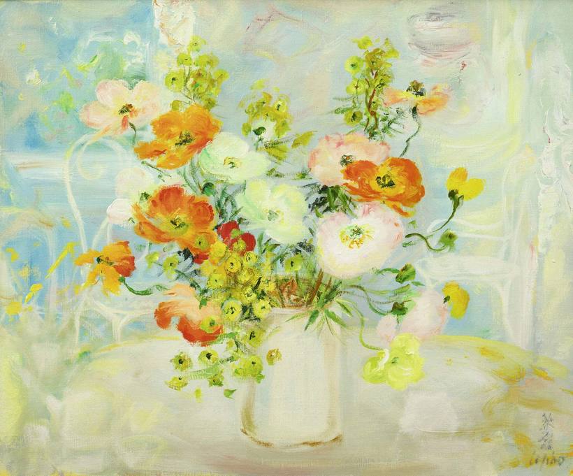 花卉 油画画布