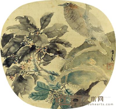 任熊 墨叶小鸟 直径25cm