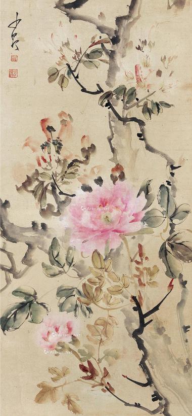 赵少昂 牡丹