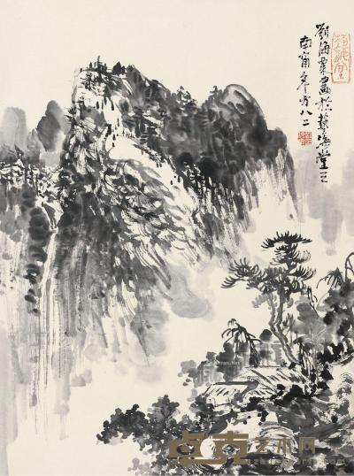 刘海粟 山居图 77.5×57cm