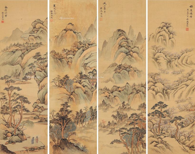 彭恭甫 四季山林