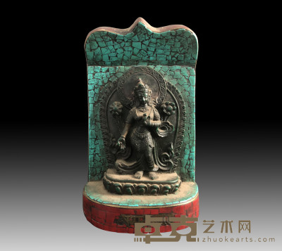松石铜制佛像 