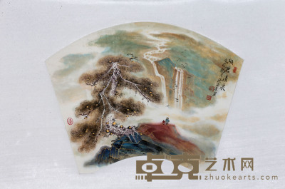 朵尔基 《幽岩清泉》 53×36cm