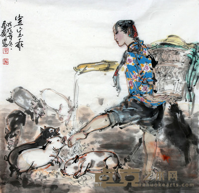 张春新 《宝宝乖》  69×69cm