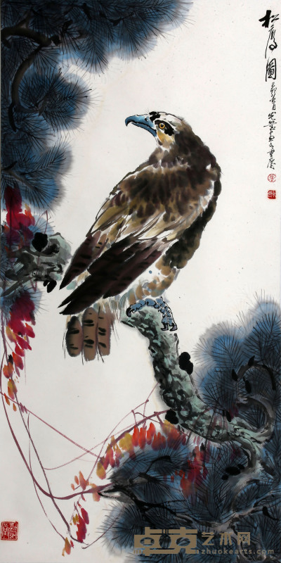 张光莹 《松鹰图》 131×67.5cm