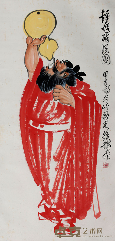 孙竹篱 《钟馗》 133×65cm